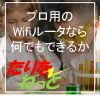 プロ用のWifiルータなら何でもできるか
